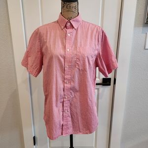 Banana Republic Luxe Poplin Men's Medium Slim Fit Butto Down Pink